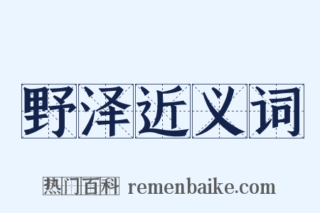 野泽近义词是什么意思的图片